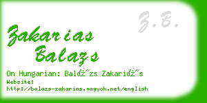 zakarias balazs business card
